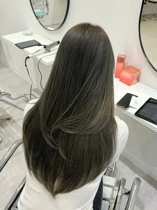 ミディアム カラー レイヤー/ハッシュ 渋谷/サッタのヘアスタイル