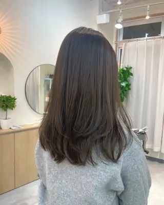 セミロング カラー 韓国レイヤー　船橋 徒歩5分/小川友美のヘアスタイル