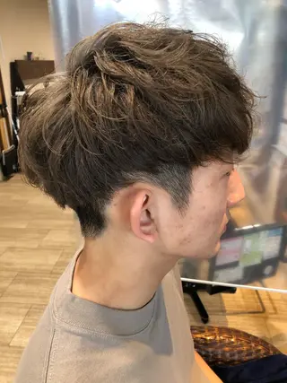 ショート カラー メンズ パーマ/ハイトーン スパイキー/神田正紀のヘアスタイル