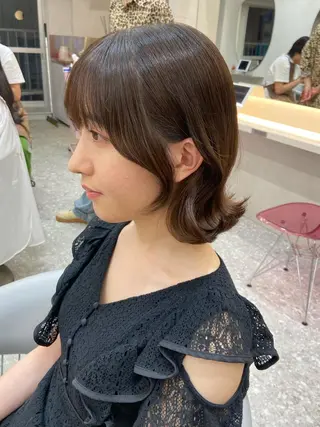 ミディアム カラー 新宿/韓国ヘア 中明度カラー/かやのヘアスタイル