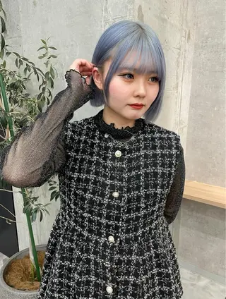 ミディアム カラー ブリーチ/ベージュ 💕/momoaのヘアスタイル