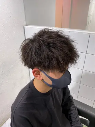 パーマ メンズ ブリーチなし透明感 カラー/MISANOのヘアスタイル