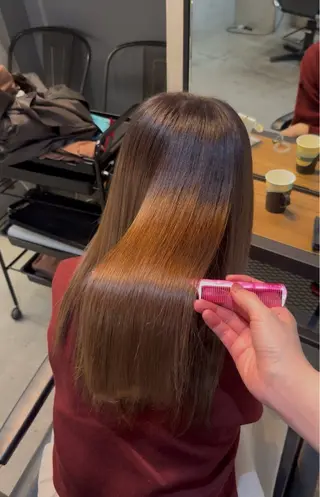 ロング ブリーチ/縮毛矯正/ 韓国/💗ホノカ💗のヘアスタイル