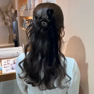 ロング ヘアアレンジ ✨カチモリ✨レイヤー 韓国ヘア🇰🇷ゆいのヘアスタイル