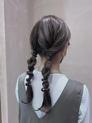 セミロング ヘアアレンジ 透明感/ベージュ /kazui🐈のヘアスタイル