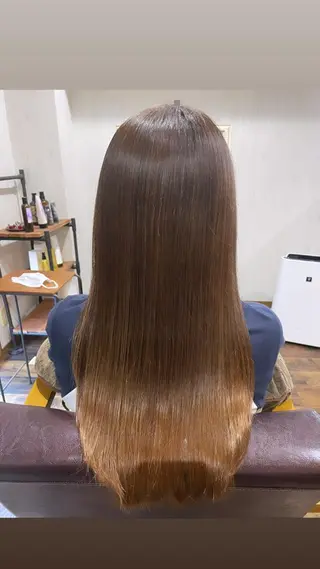 セミロング カラー 西川 敏夫のヘアスタイル