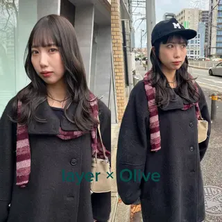 ロング カラー yuumi/大濠🪷 レイヤー/ハイトーンのヘアスタイル