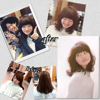 ミディアム 平 一裕のヘアスタイル