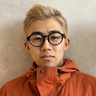 ショート カラー メンズパーマ/ メッシュ📍ユリのヘアスタイル