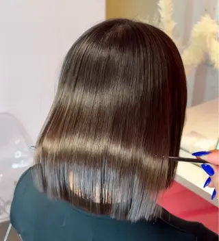 ショート 莉乃/縮毛矯正/髪質 改善/艶カラーのヘアスタイル