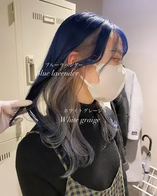 セミロング カラー パーマ ヘアアレンジ メンズ キッズ ネイル マツエク・マツパ アイブロウ 韓国/トレンド レイヤー【101】のヘアスタイル