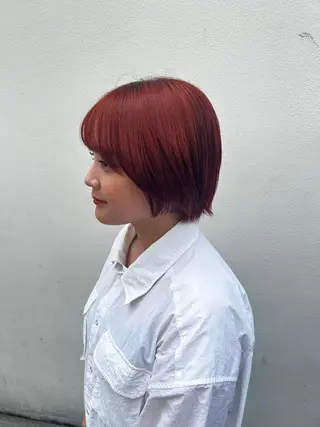 セミロング カラー 透明感/血色カラー/ 似合せレイヤー/ゆいのヘアスタイル