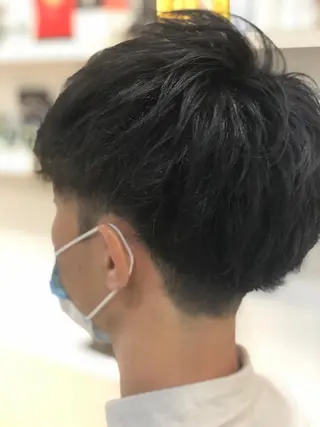 ショート メンズ 髪質改善× ハイライト溝江のヘアスタイル