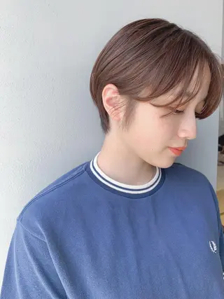 ショート カラー ボブパーマコテ巻き風 パーマNo1深江秀平のヘアスタイル