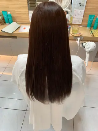 セミロング 髪質改善/縮毛矯正 /ブリーチ矯正/岡部のヘアスタイル