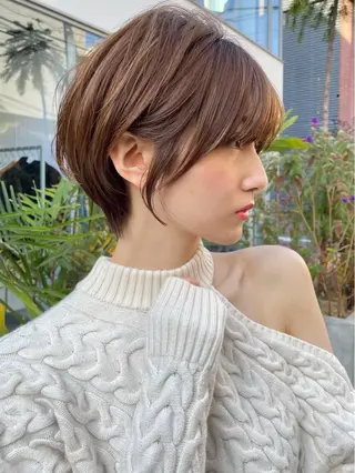ショート カラー レイヤー/髪質改善 /くびれショート加納のヘアスタイル
