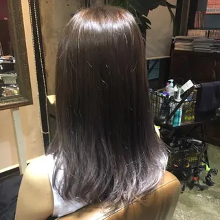 セミロング カラー 北條 優輝のヘアスタイル