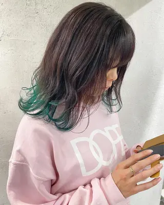 ミディアム カラー ヘアアレンジ 【池袋/スパイキー ショート】ⓝⓘⓜⓤのヘアスタイル