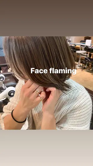 ミディアム カラー 会社OKなのに、 ちゃんと可愛い🤎のヘアスタイル