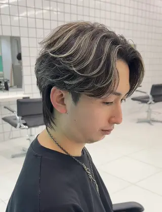 メンズ 白髪ぼかし/白髪 メッシュ/ゆうとのヘアスタイル