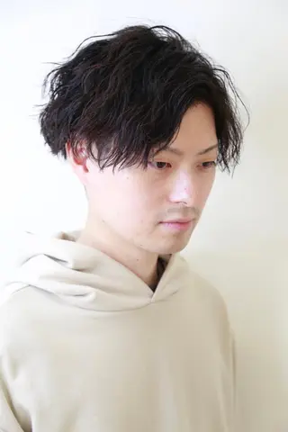 ショート パーマ メンズ HAIRSILVA徳間店所属・石倉 真のヘアスタイル