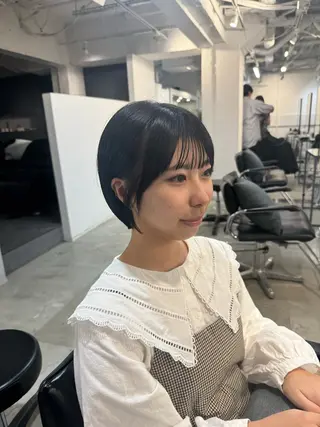 セミロング 顔周りcut・ご相談 ＝新宿しずく🇰🇷のヘアスタイル