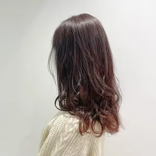 セミロング カラー I'S.横浜所属・赤み消しカラー 🍀JUNKIのヘアスタイル