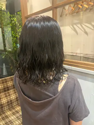 ミディアム パーマ 中村 紀香のヘアスタイル
