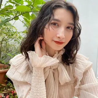 ミディアム 🪭risa 暖色/レイヤー🪭のヘアスタイル