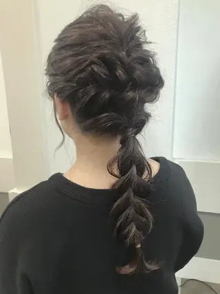 セミロング カラー ヘアアレンジ GiseL天神カラー 髪質改善/ブリーチのヘアスタイル