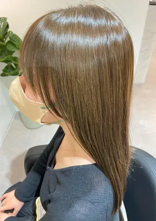 ロング カラー Le un所属・Leun（ルアン） 奥村綾菜のヘアスタイル