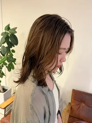 ミディアム YUI🍊 ボブ/メンズパーマのヘアスタイル