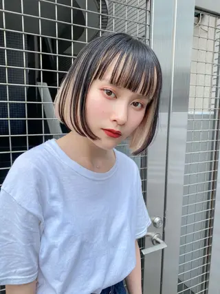 ショート ショート/ボブ/ 白髪ぼかし/しんやのヘアスタイル