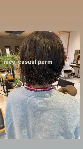 ショート カラー パーマ ヘアアレンジ パーマ指名No1 /namiのヘアスタイル