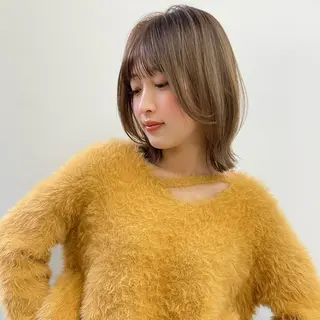 ミディアム カラー カットモデル募集中 🤍harunaのヘアスタイル