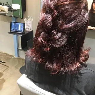 ミディアム カラー ヘアアレンジ ボブ/暖色/デザイン KOYUKI⛄️のヘアスタイル