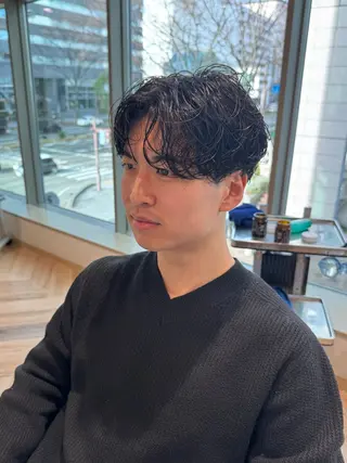 ショート メンズ メンズ特化/ センターパート/八谷のヘアスタイル