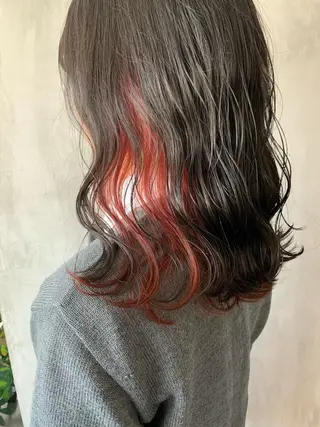 ロング カラー SAKURA 原宿所属・なかの たくみのヘアスタイル