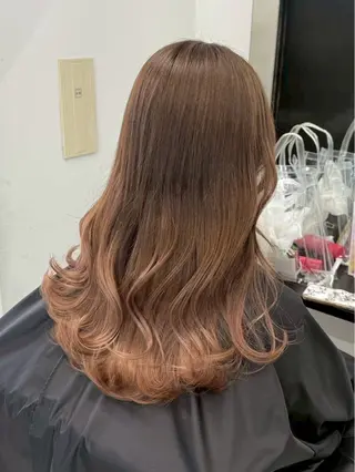 セミロング カラー ヘアアレンジ 小西海青 ✨モデル様募集✨️のヘアスタイル