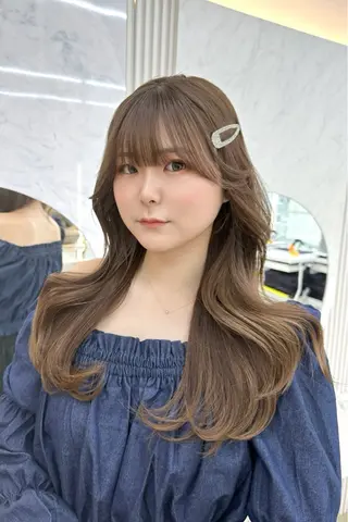 セミロング カラー 顔周り特化/韓国ヘア /レイヤー/吉野幸大のヘアスタイル