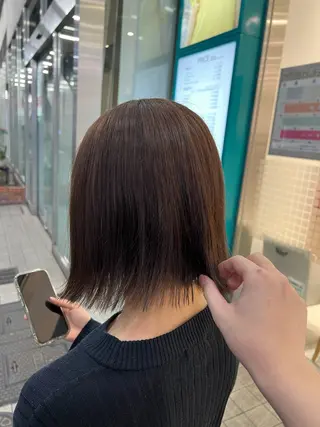 ショート 韓国ボブ/縮毛矯正 /レイヤーカットのヘアスタイル