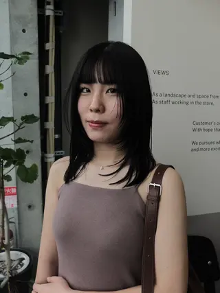 ミディアム カラー ダブルカラー/ ケアブリーチ/クニトのヘアスタイル