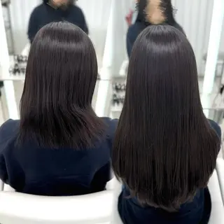 ロング 透明感ワンカラー梅田 ダブルカラー/川上のヘアスタイル