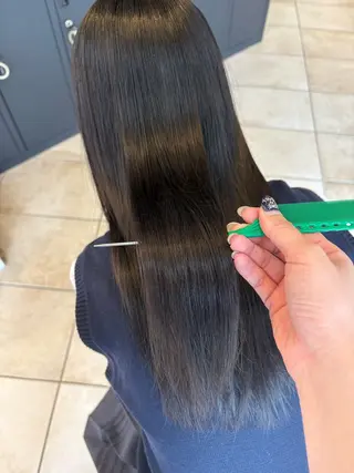 パーマ うる艶&縮毛矯正 ⟡.·小林理菜⟡.·のヘアスタイル