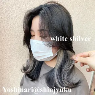 ミディアム カラー パーマ ヘアアレンジ メンズ キッズ ネイル マツエク・マツパ 新宿駅近♡友達とOK 🦋W -ワット -のヘアスタイル