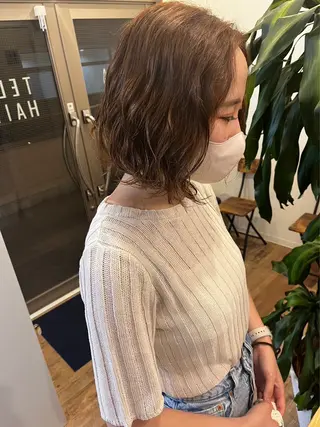 ミディアム カラー パーマ TELA HAIR　土気あすみが丘店【テーラヘアー】所属・羽富 優のヘアスタイル