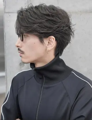 パーマ メンズ メンズ/シャドウ/ 波巻き/kyogoのヘアスタイル