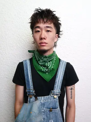 ショート メンズ Rei/ 縮毛矯正/ ハイライトカラー募集のヘアスタイル