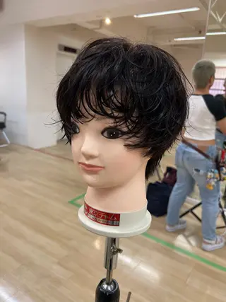 ショート 朝が楽になる艶髪縮毛 ✨中稲明梨のヘアスタイル