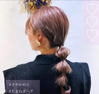 ヘアアレンジ 🦋ミルクティーベー ジュ🦋mayukiのヘアスタイル
